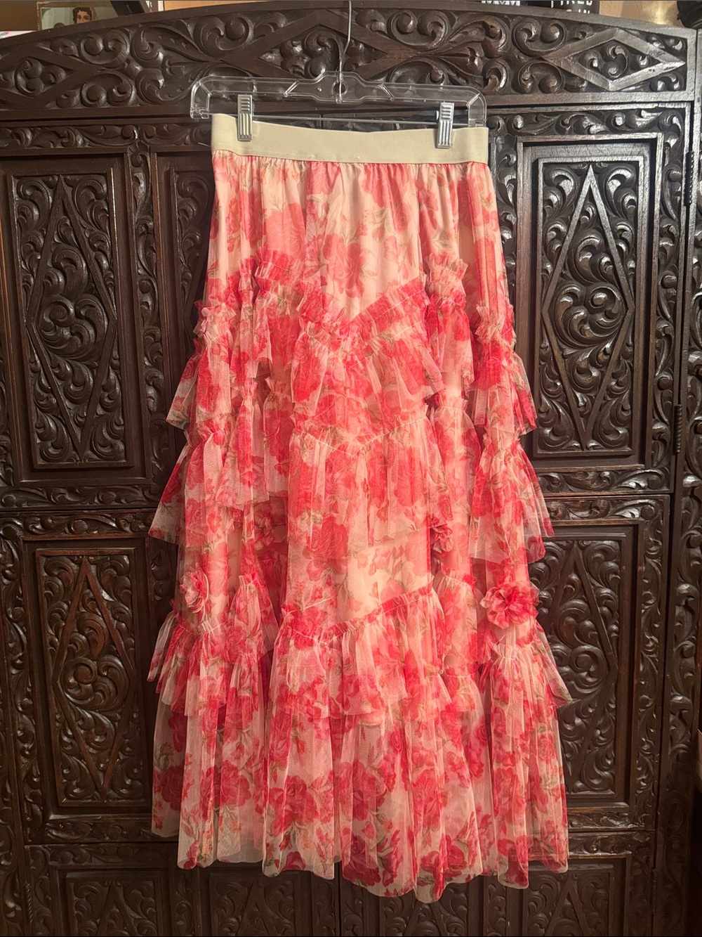 Rodeo Quincy + Junk Gypsy Rise Tiered Tulle Rose Skirt